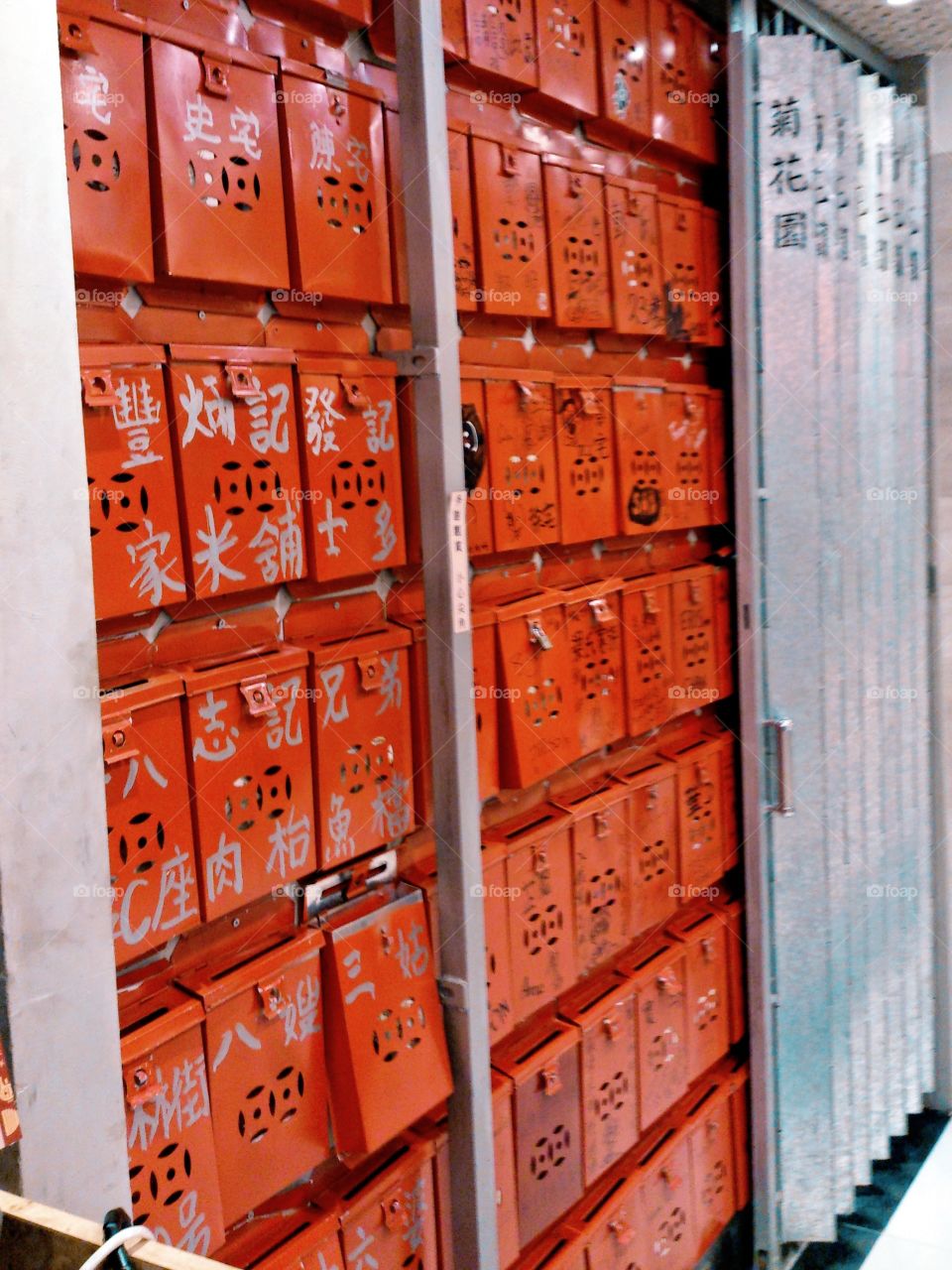 Traditional mailbox in old hongkong