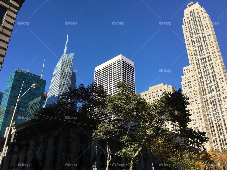 NYC skyline near 42 street