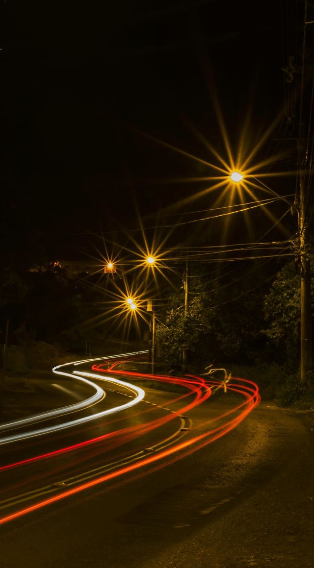 tracks on the road