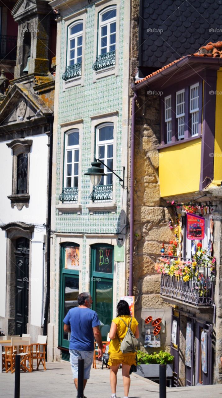 Typical facade of porto 