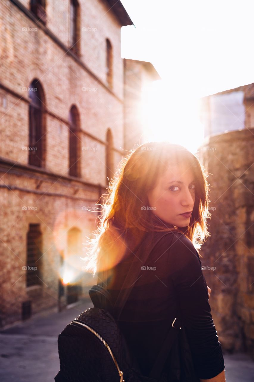 Young woman looking at camera