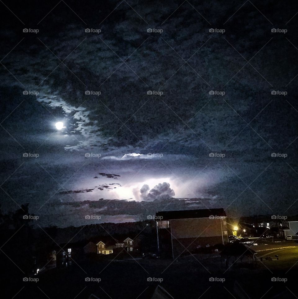 Lightning with no sound.