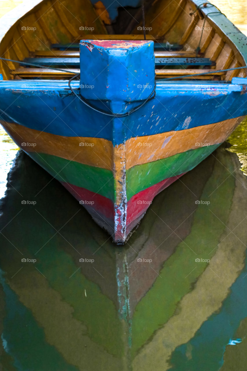 a colorful boat