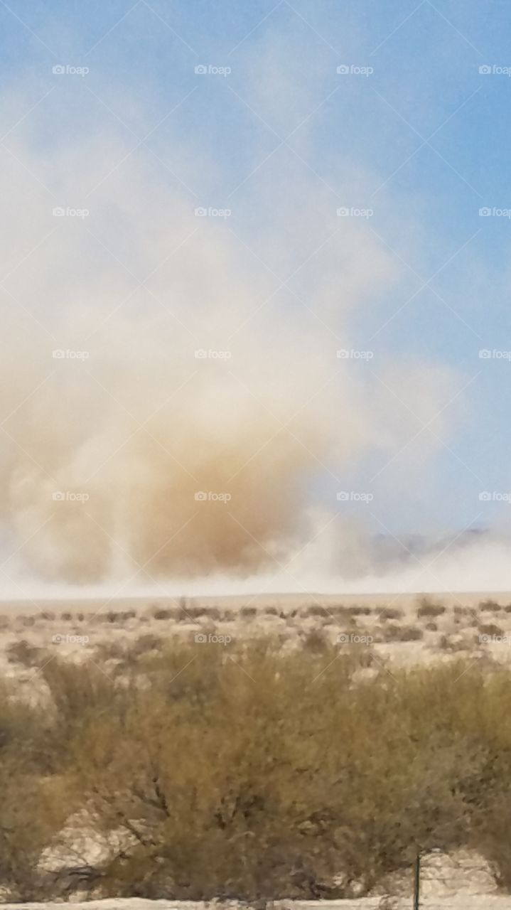 enormous dust devil