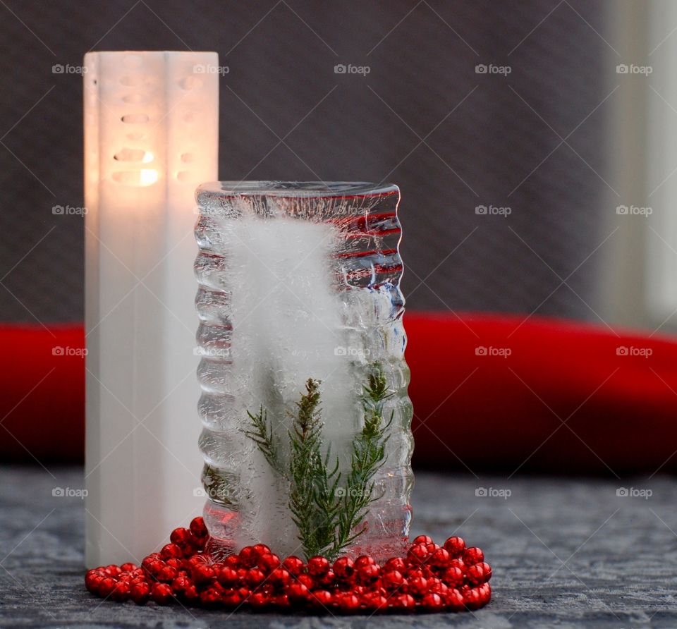 Ice and candle