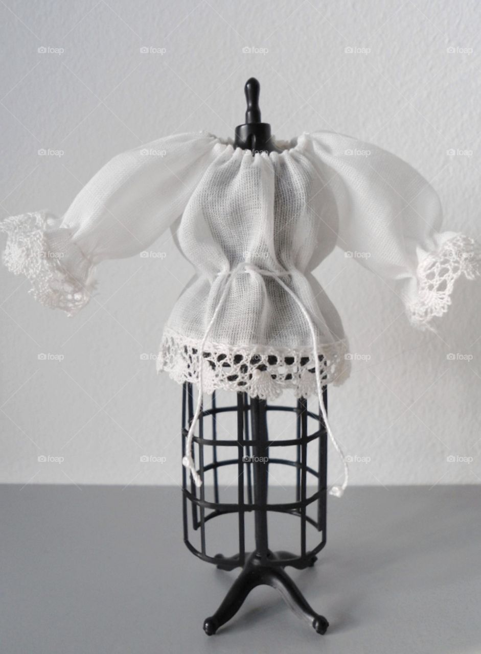 Sewing, clothes in miniature.