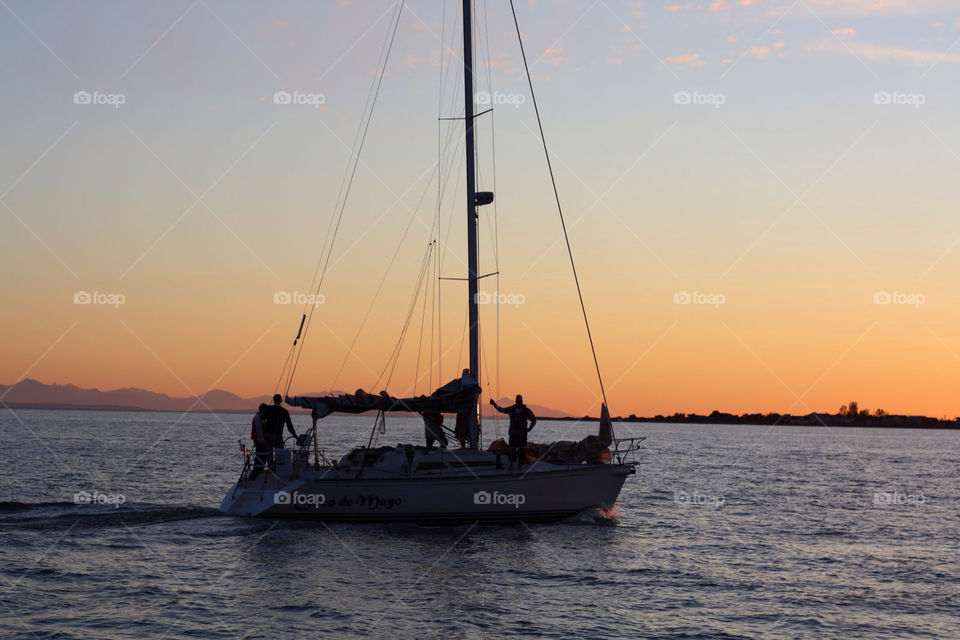 sunset sail boat point roberts wa by vernb67