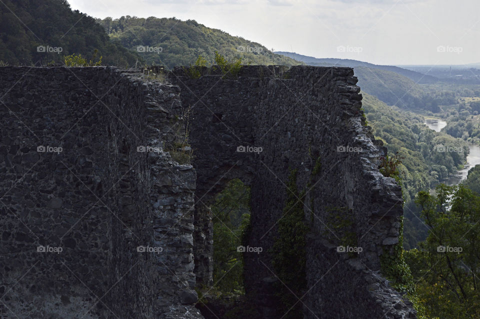 Ruins of Nevitsky castle in Transcarpathia, Ukraine