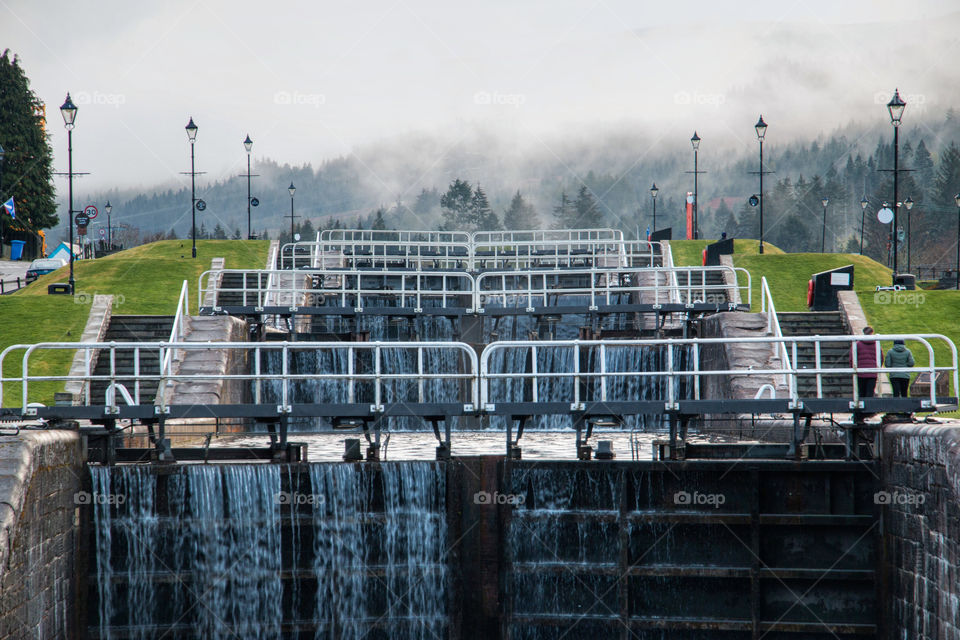 The locks in the fog