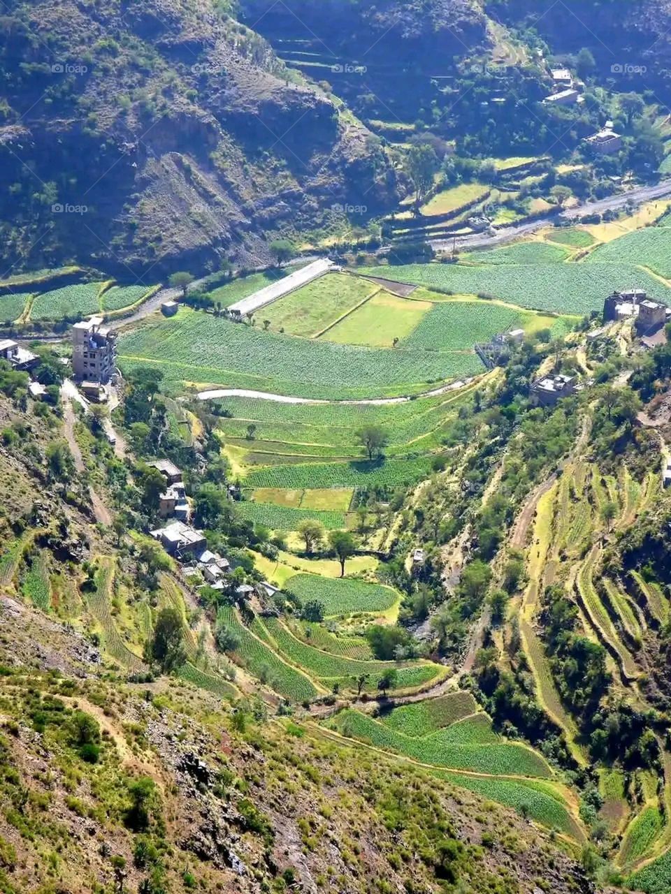Glory be to God, the magnificent and picturesque view and the natural green trees are a view that is nothing more wonderful than it