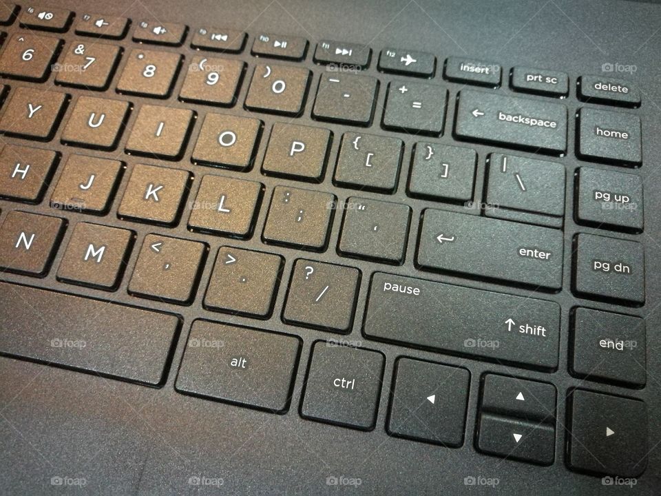 Alphabet on a keyboard