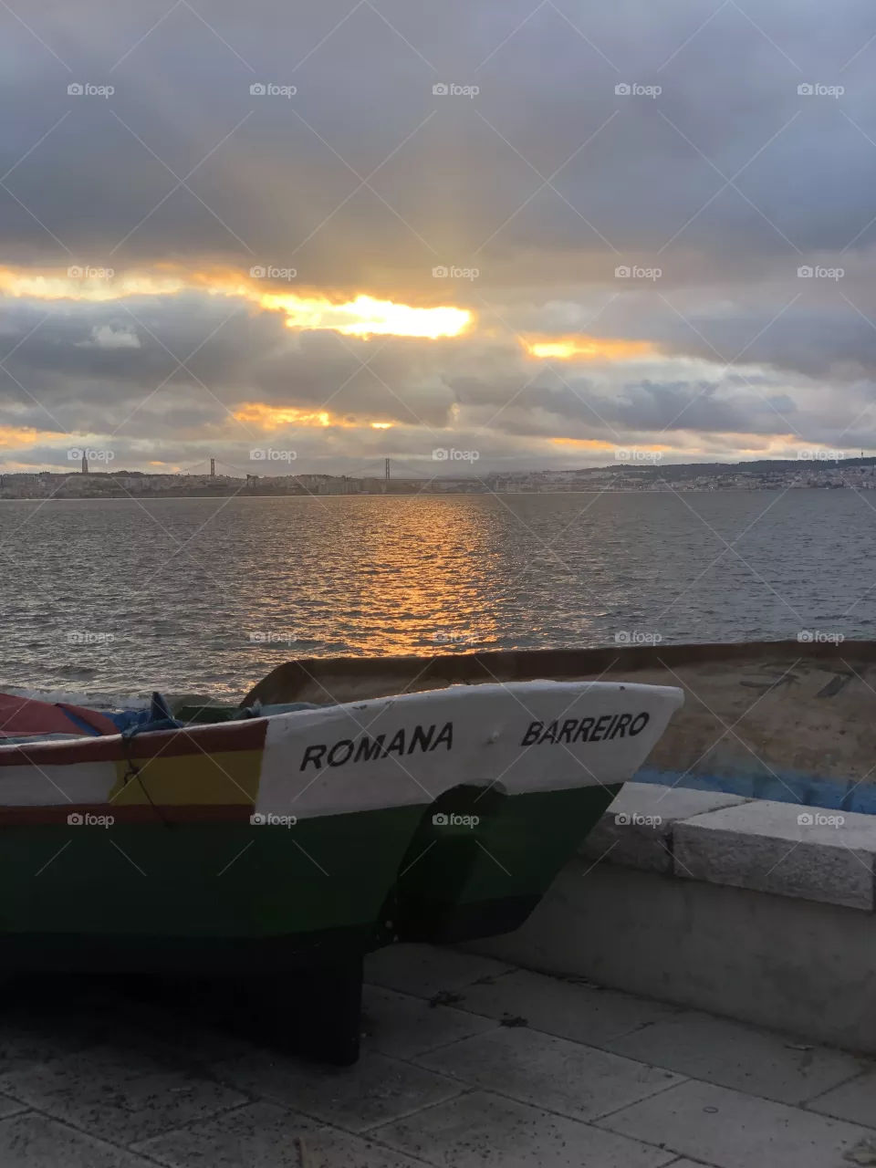 Sunset in River