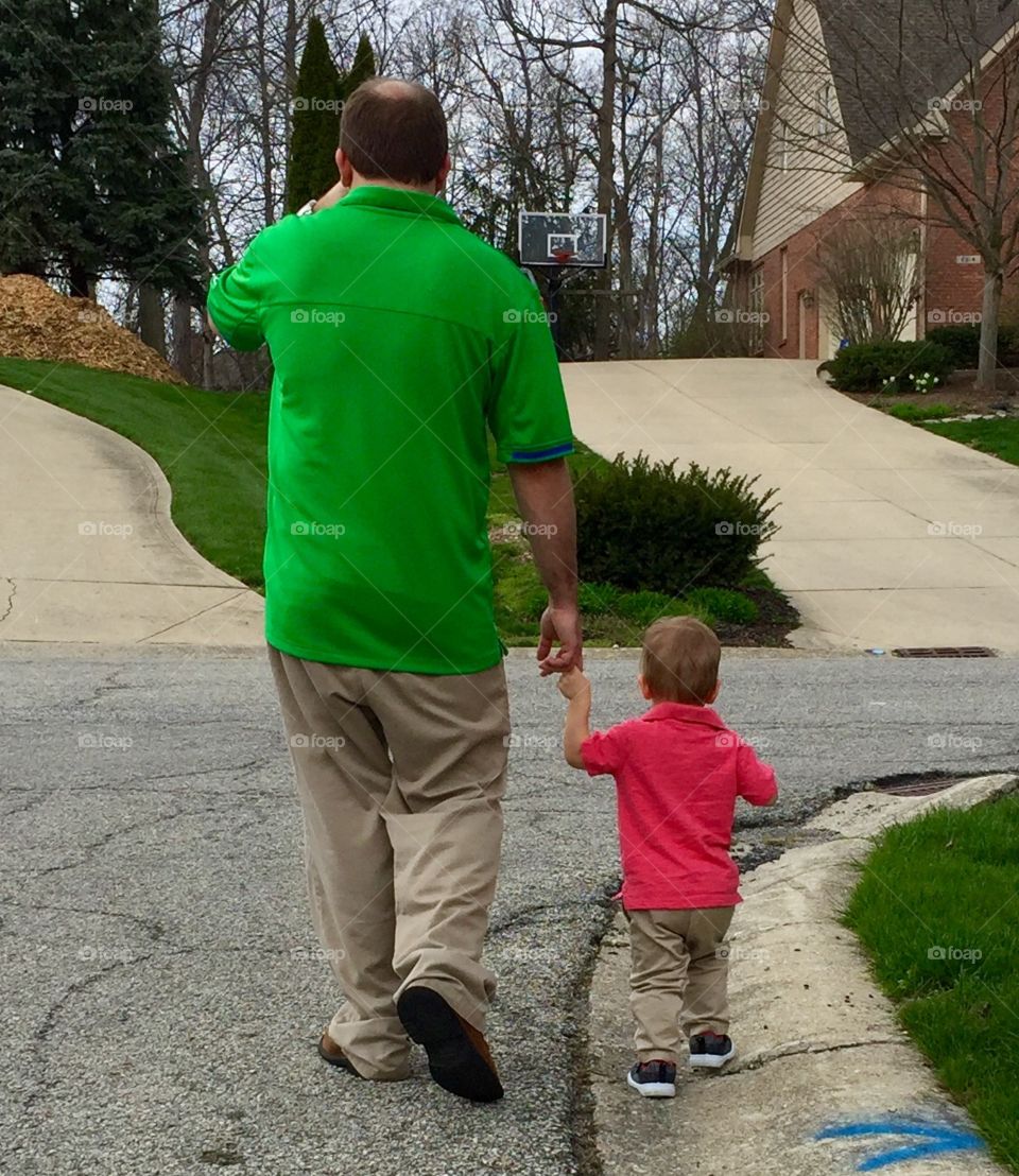 Walking with daddy 