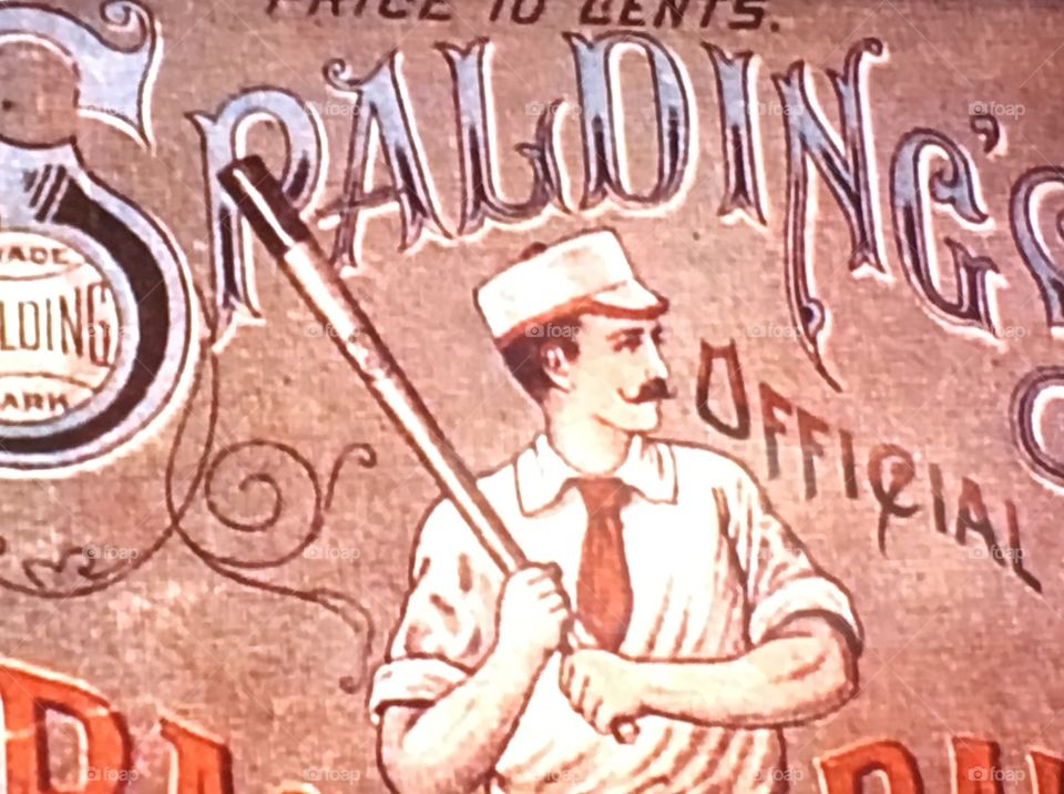 Old American retro baseball picture 