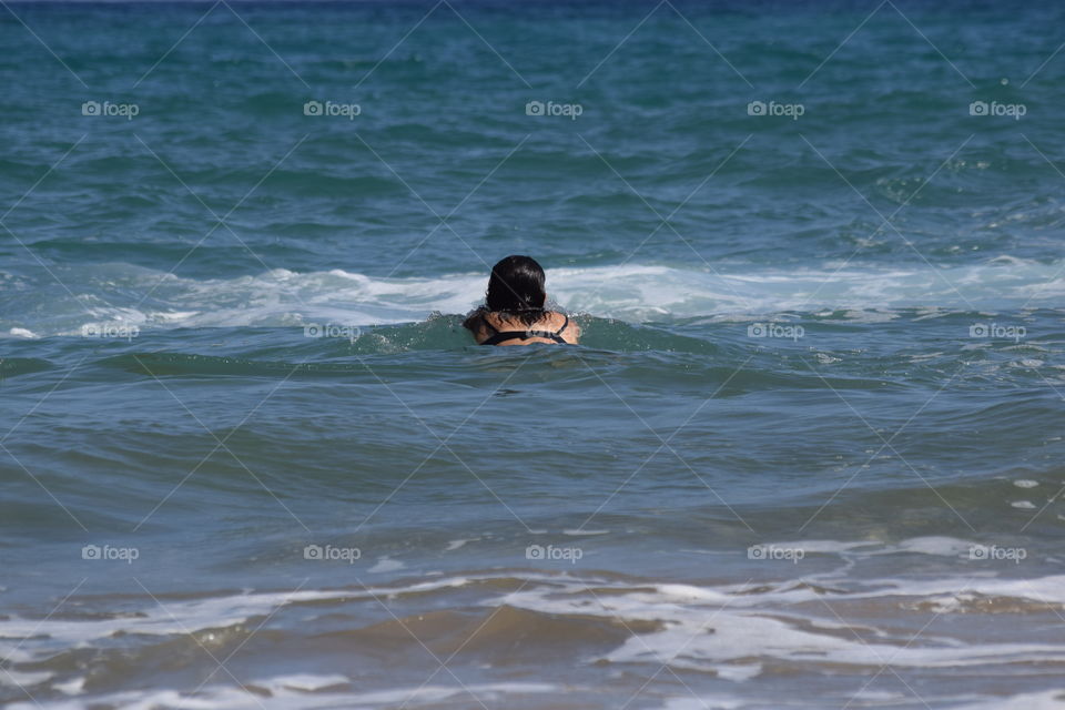 Photo of a woman on the sea