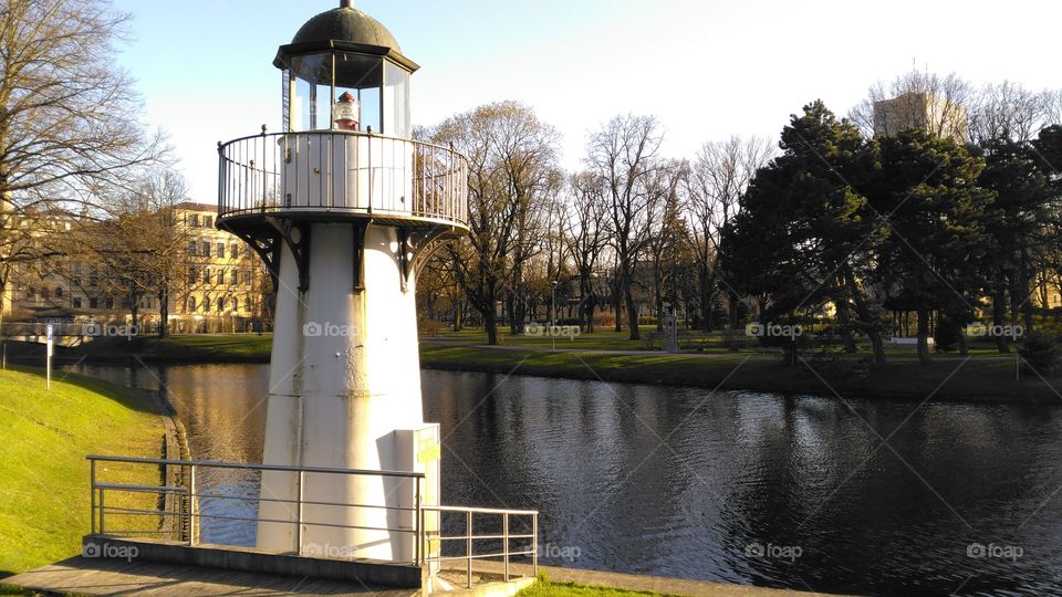 Lighthouse on a canal
Location: Riga, Latvia