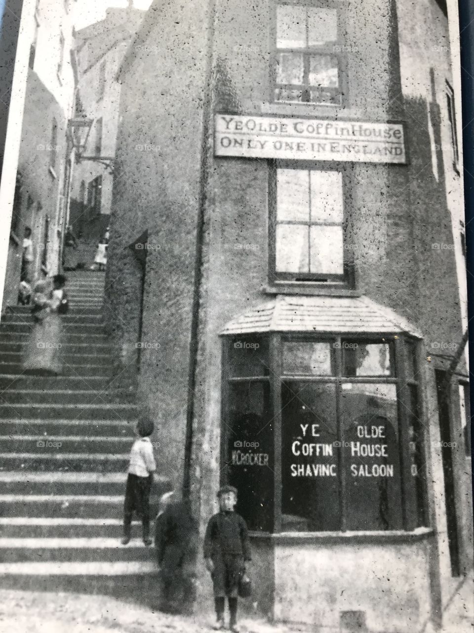 Steep and very narrow Devon, UK road.
