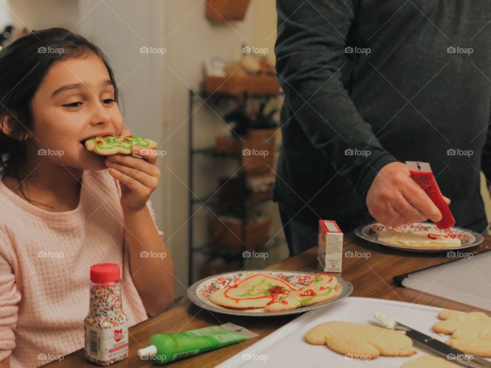 People, Woman, Child, Indoors, Food