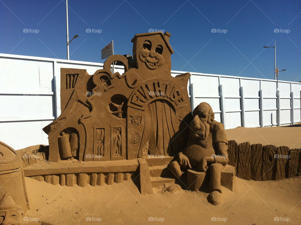 beach sand sculpture funhouse by scott_whittaker