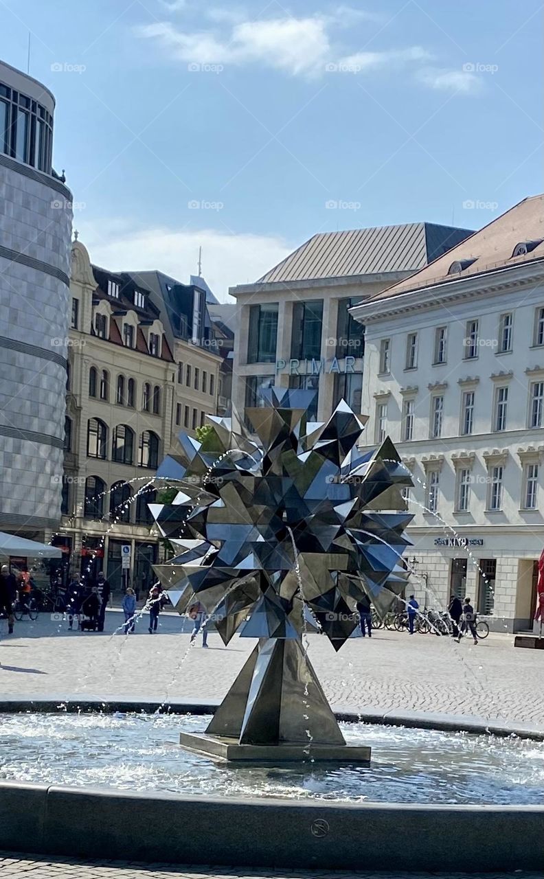 Springbrunnen DDR Design Leipzig 