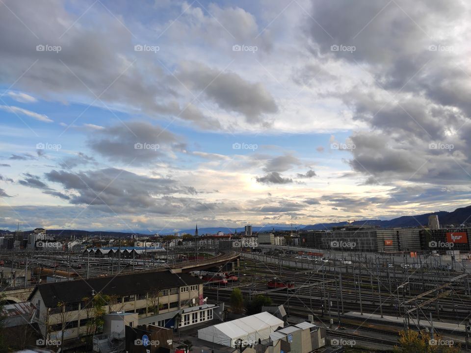 Zurich Switzerland landscape in autumn