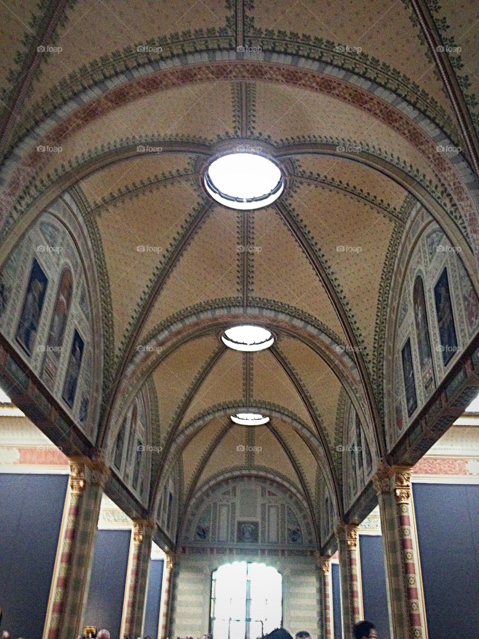 Gorgeous ceiling in the Rijksmuseum, Amsterdam 