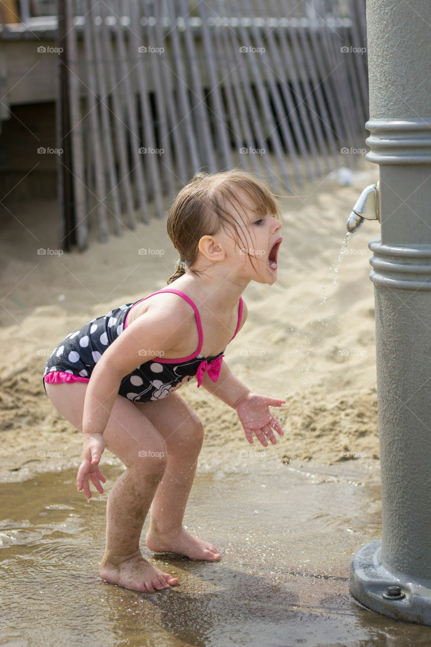 Shower on the beach fun