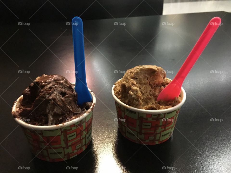 Two ice creams 