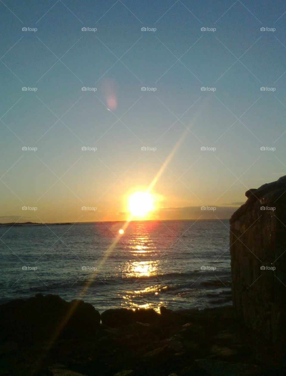 Sunset over Vazon, Guernsey