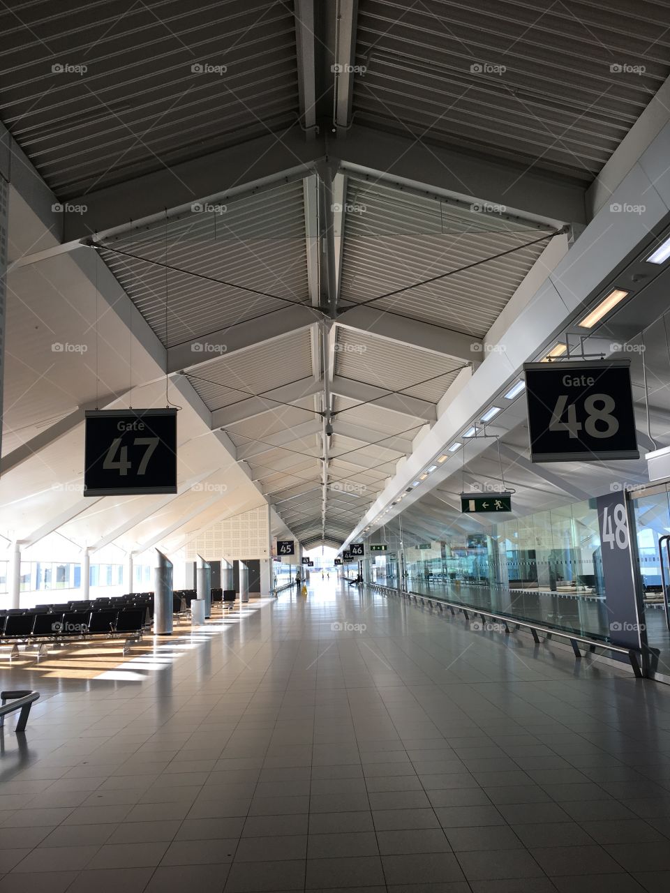 The long walk to the Gate. 