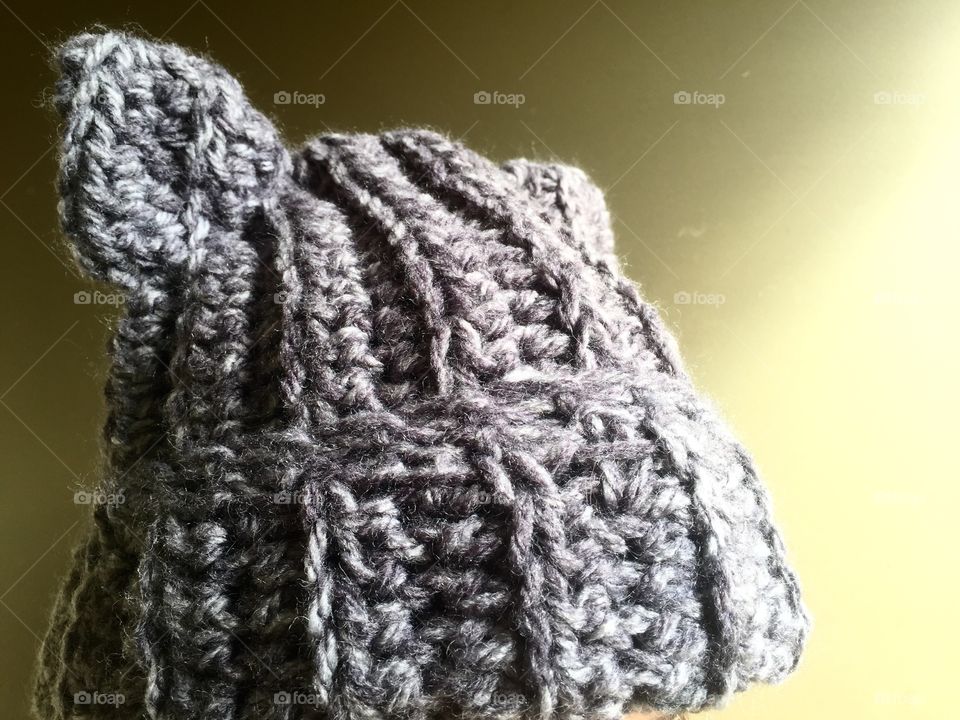 Close-up of a beanie hat
