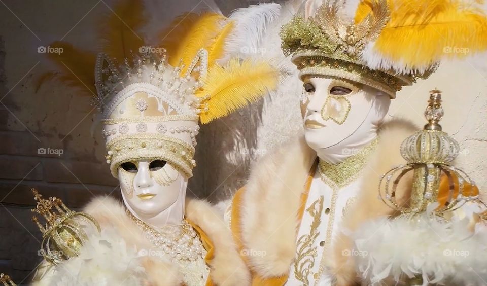 Carnevale di Venezia. Maschere in posa.