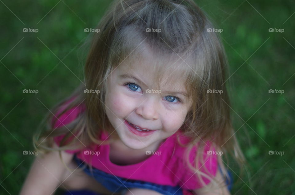 Portrait of a cute little girl