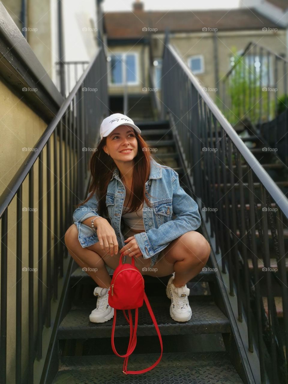 Beautiful young lady. Natural beauty. Sport stile outfit.