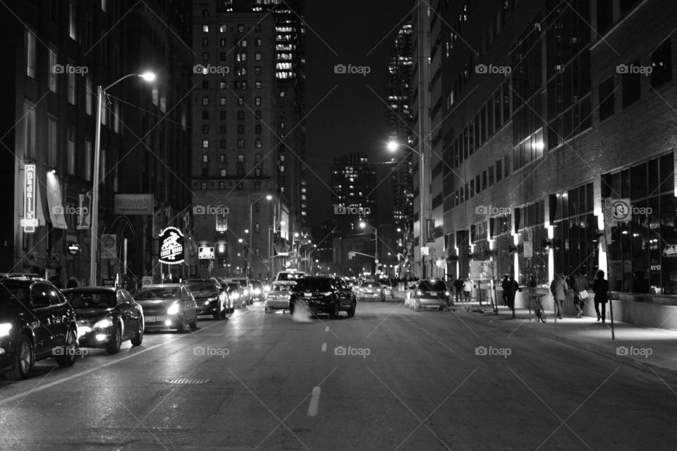 Night time in downtown Toronto 