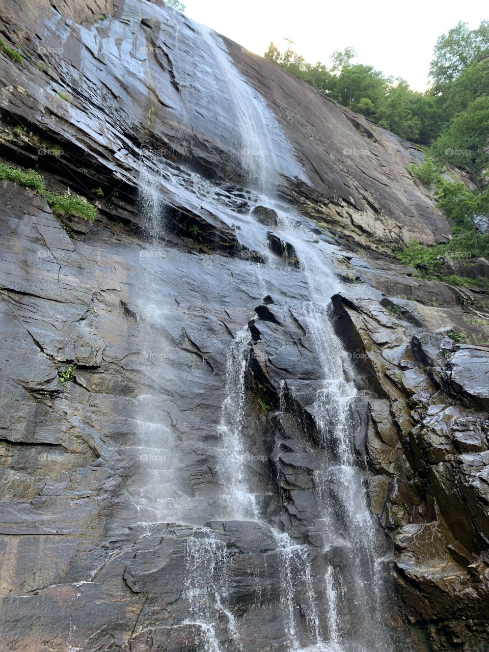 A pleasing, gentle waterfall found in the mountains of North Carolina