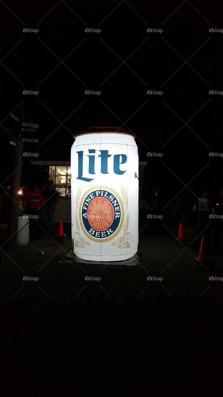 This little Lite of mine. Giant glowing Beer at Fair