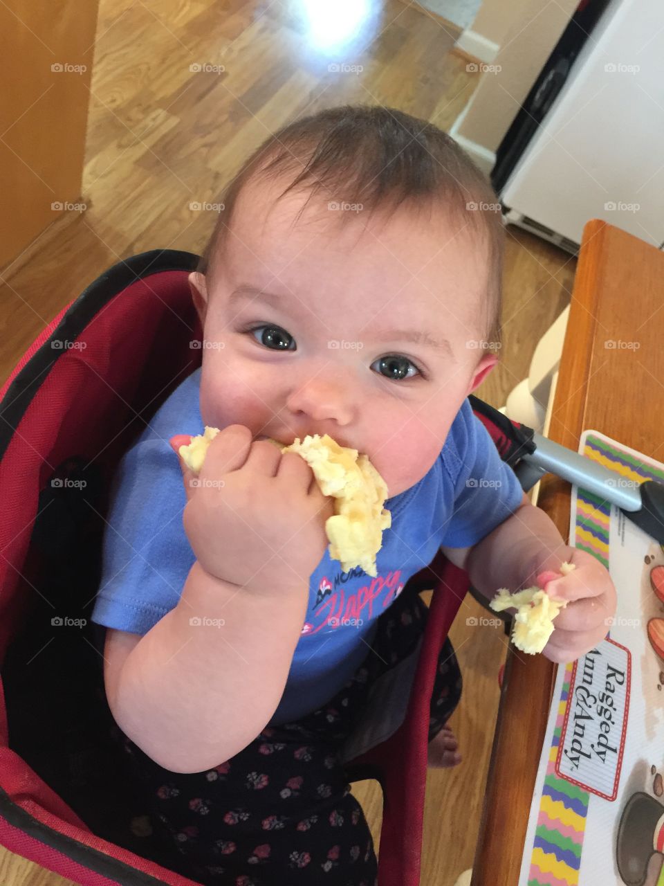 Eggo Waffles and teething baby