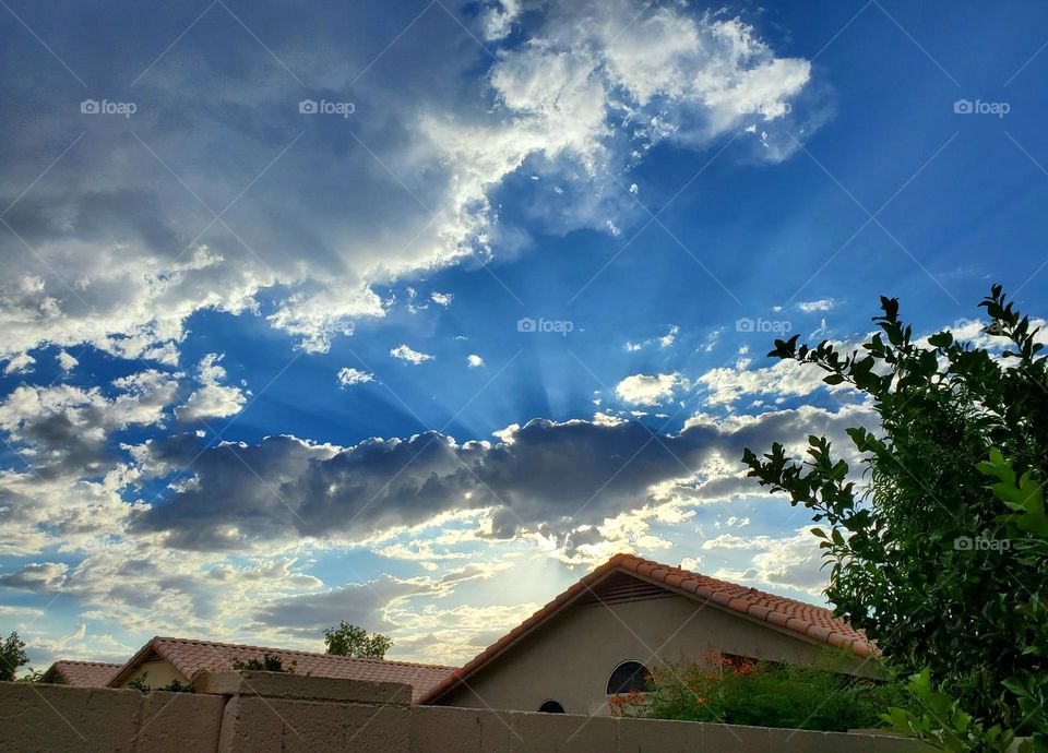 Sunlight Behind the Coming Storm Clouds