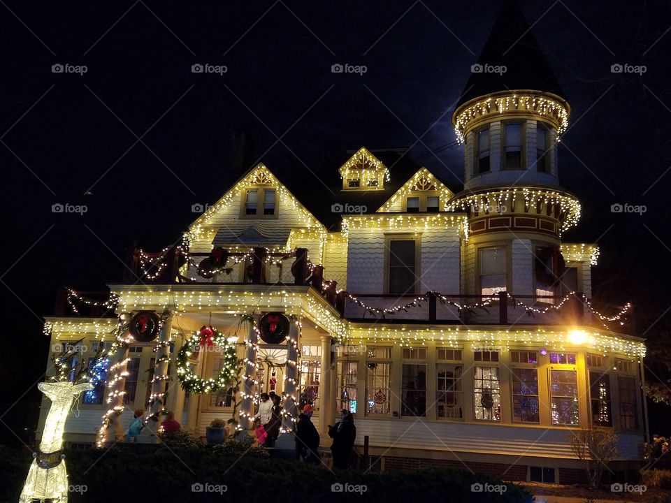 Mansion at Christmas