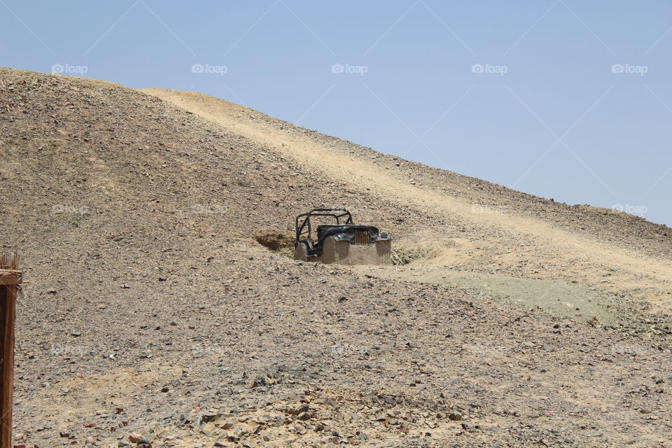 jeep in desert