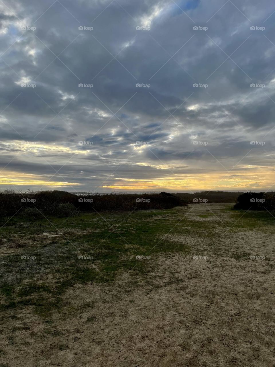 Beautiful sunset at Ano Nuevo State Park