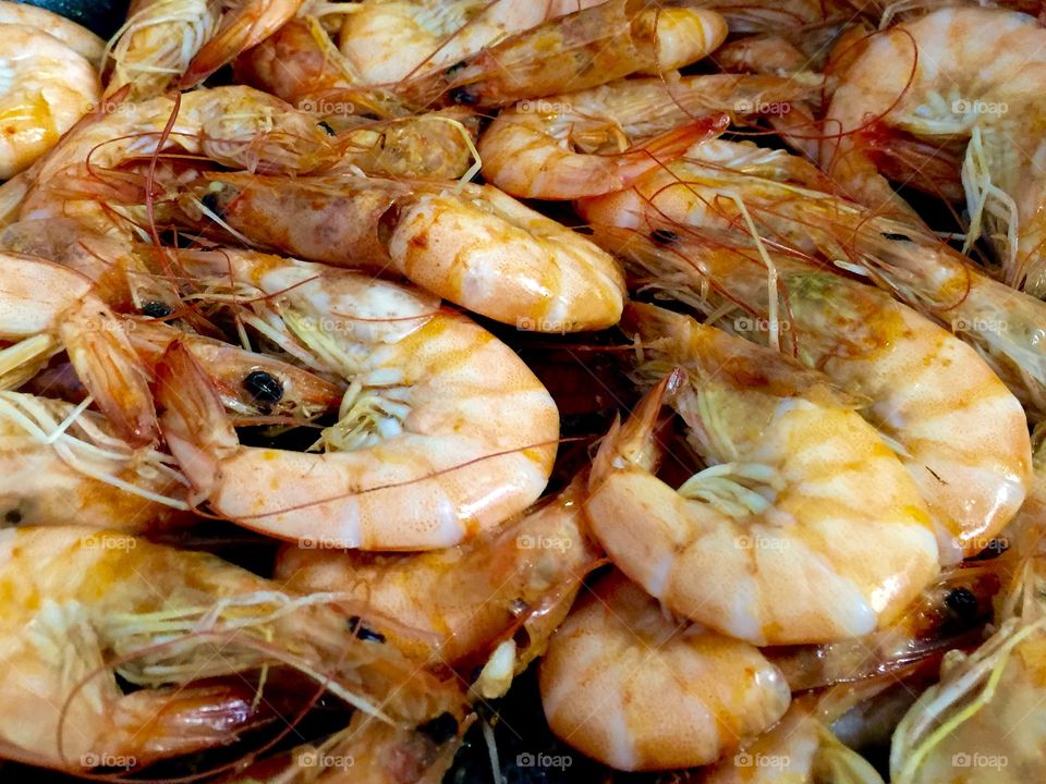 Plate of shrimp