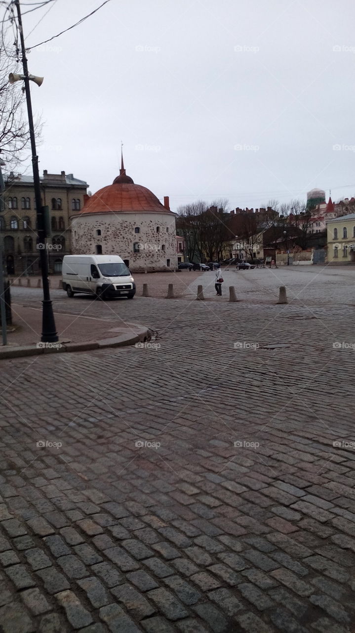 Vyborg. Market square.