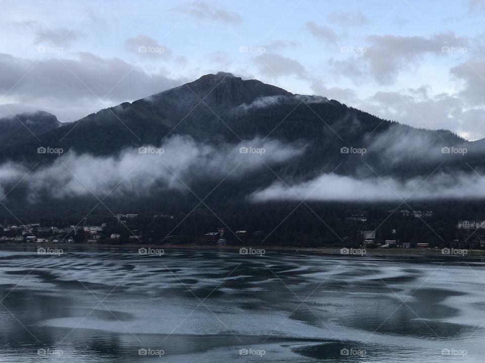 Morning fog, Juneau
