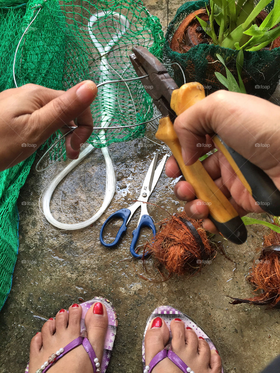 Making hanging pot