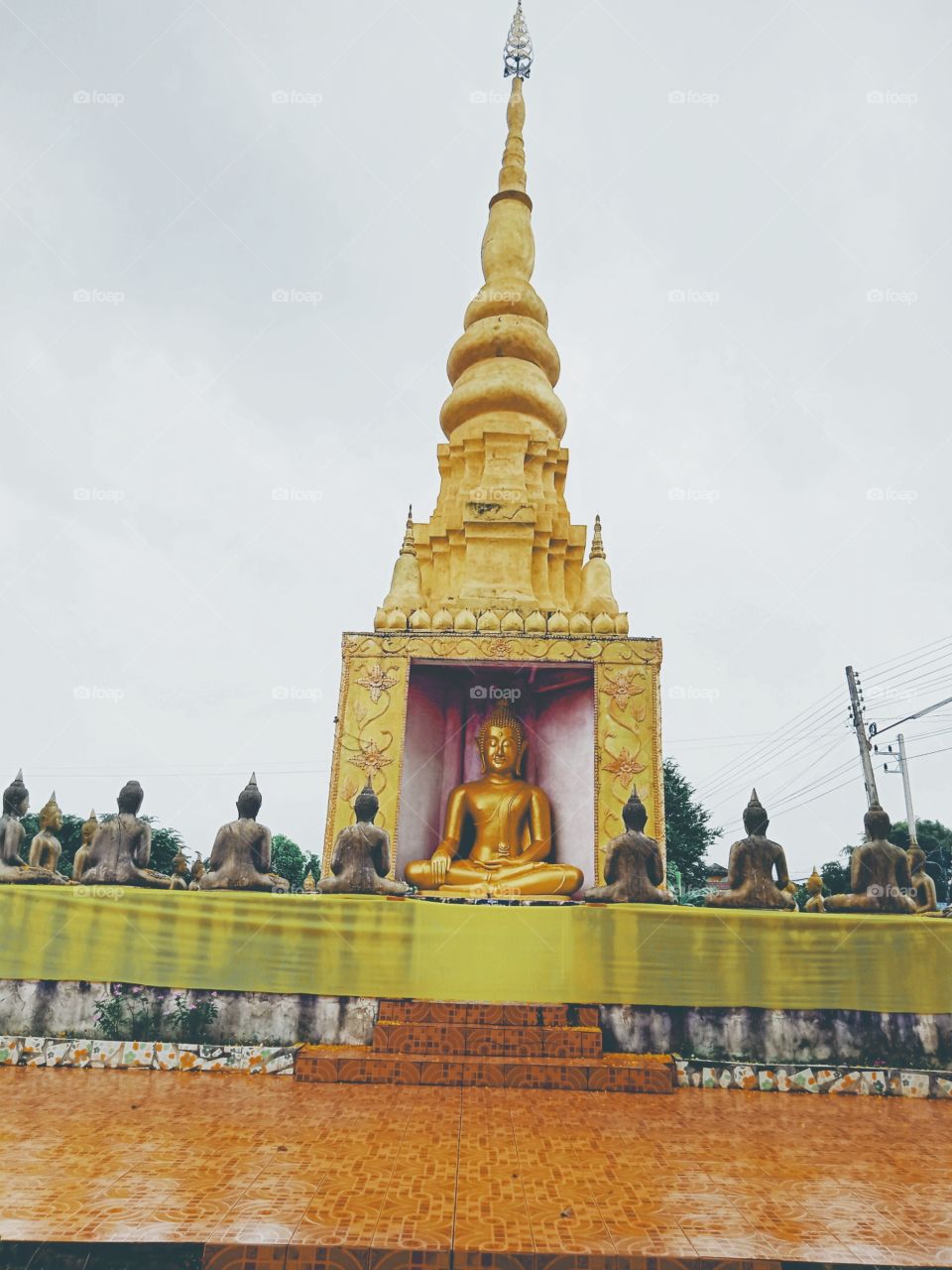 At the temple