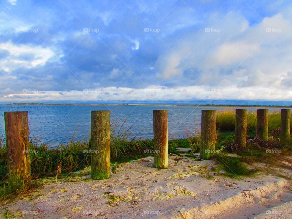 Morning , ocean , sky, landscapes