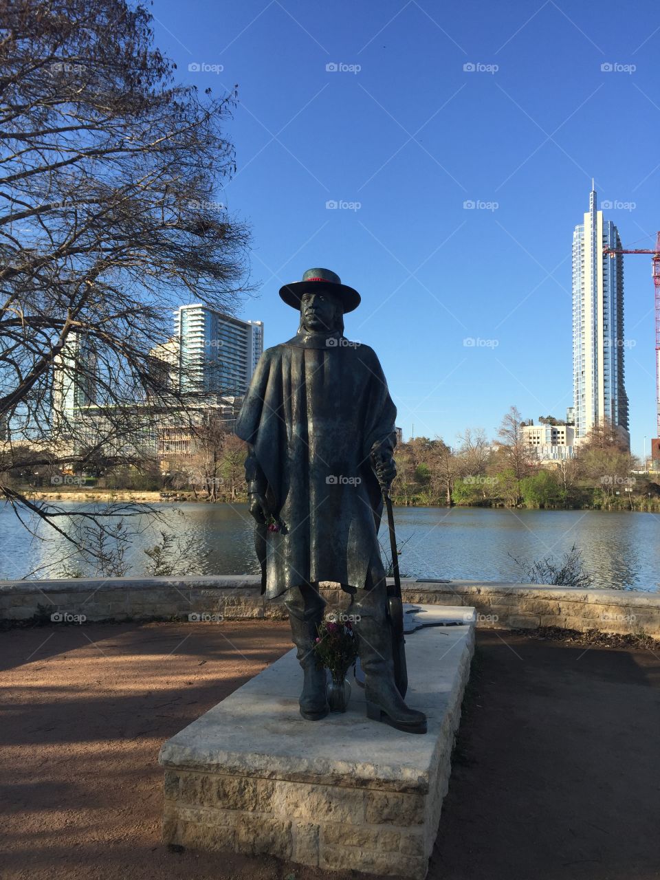 Stevie Ray Vaughan statue in Austin, TX