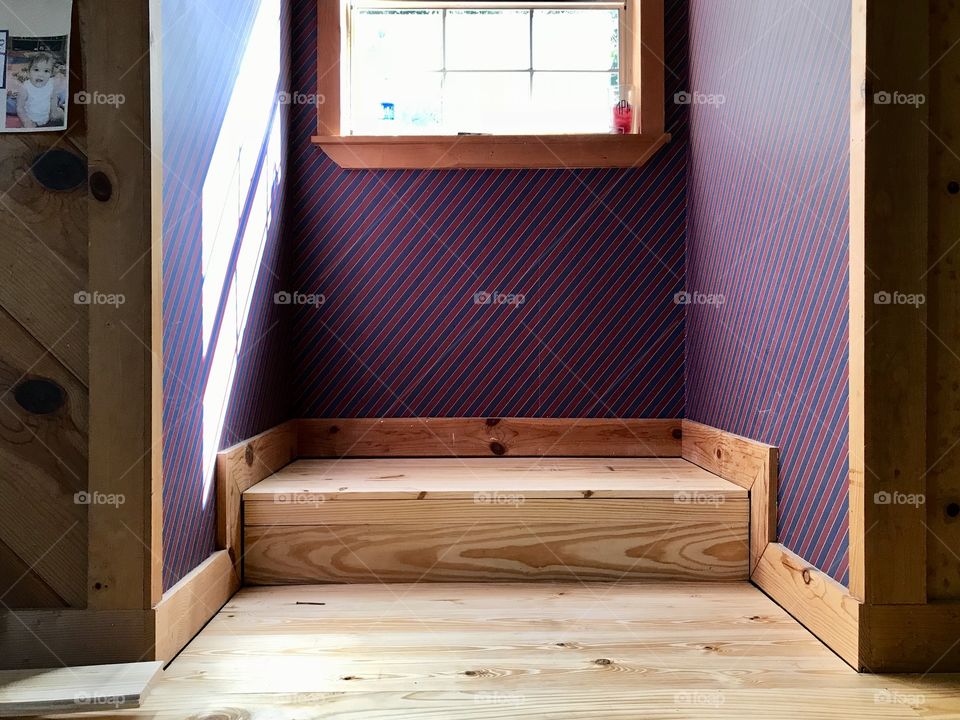 Construction under a window in a room